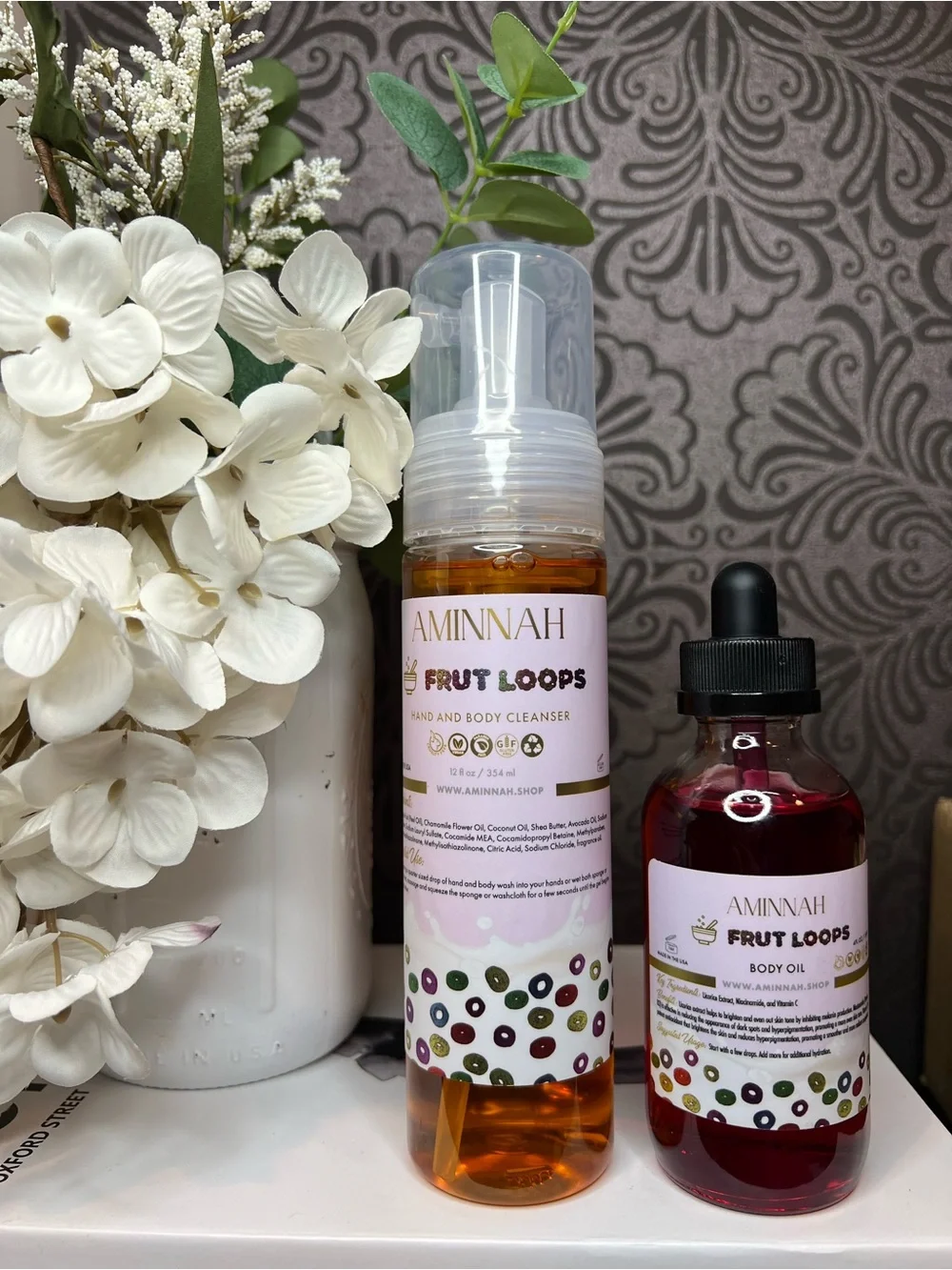 AMINNAH Fruit Loops Hand & Body Cleanser Set